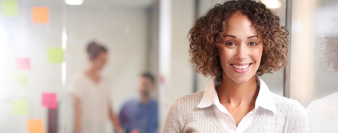 woman smiling